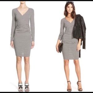 Leith Black White Striped Body Con Dress